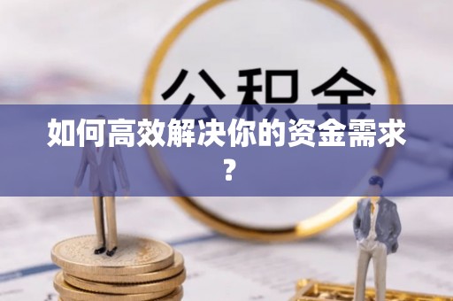 永年如何高效解决你的资金需求？