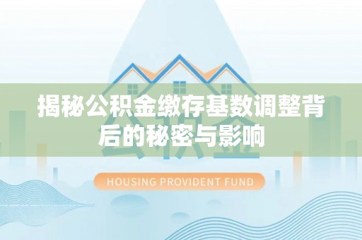 永年揭秘公积金缴存基数调整背后的秘密与影响
