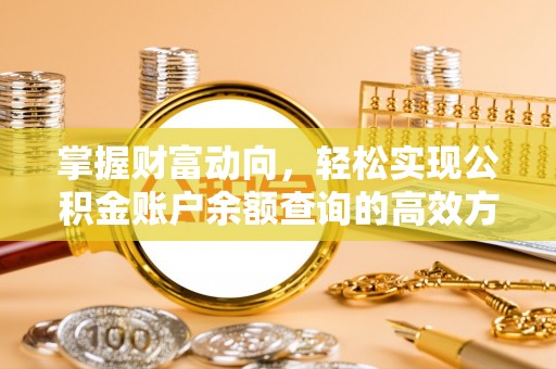 永年掌握财富动向，轻松实现公积金账户余额查询的高效方式