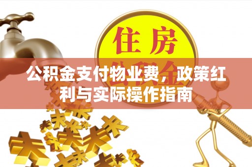永年公积金支付物业费，政策红利与实际操作指南