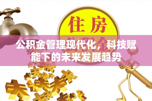 永年公积金管理现代化，科技赋能下的未来发展趋势
