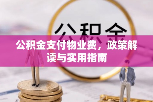 永年公积金支付物业费，政策解读与实用指南